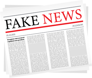 Fake news realistic newspaper